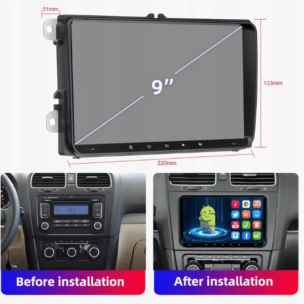 VW Android Navigation Unit CarPlay Android Auto 2GB 32GB 2024 Model - Image 9