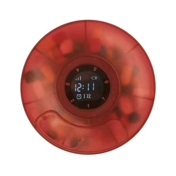 Portable Smart Pill Box Bluetooth Enabled - Red