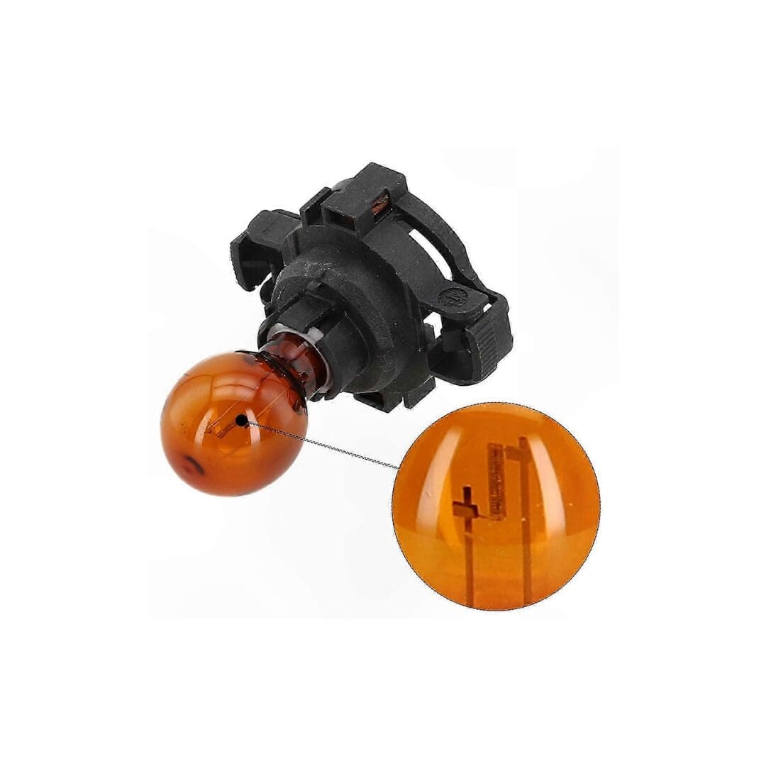 Car Turn Signal Light with Bulb Socket – PY24W 12V 4300K | OEM 1300610092 (SET) - Image 4